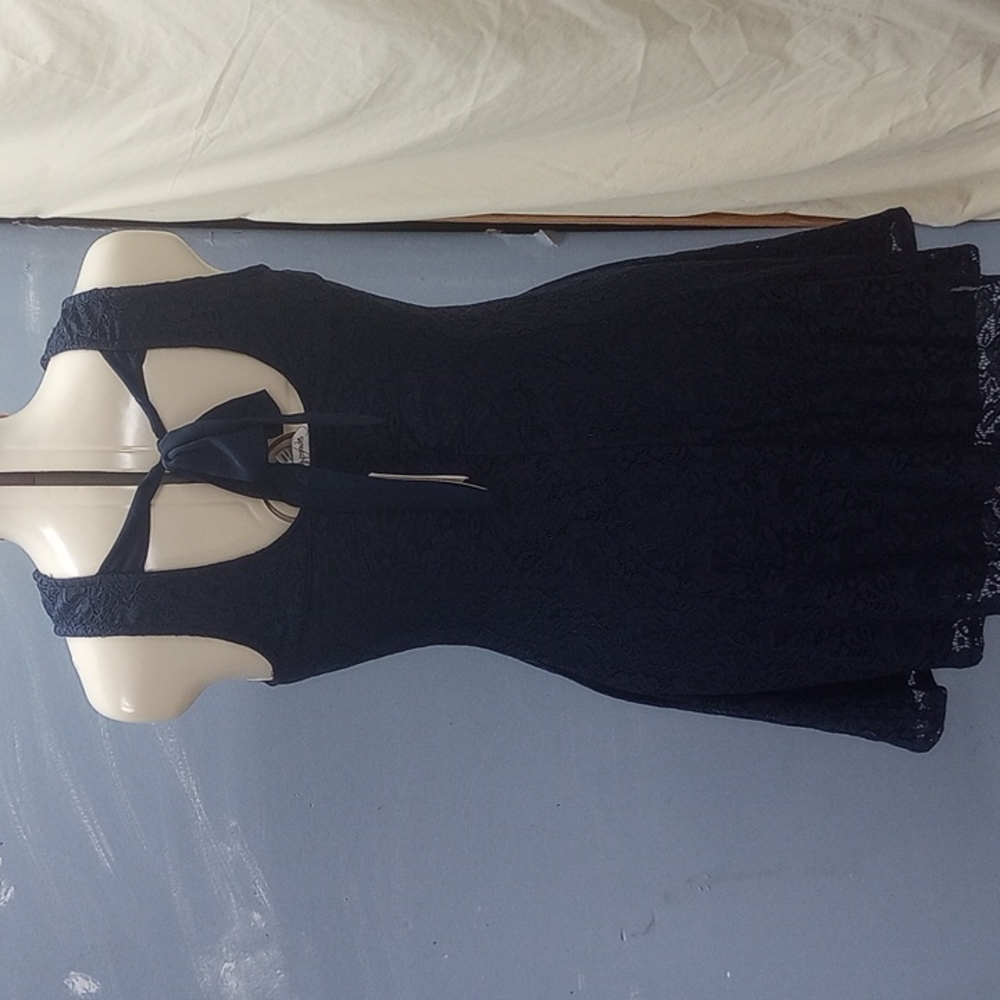 Speechless, NWT, Navy Lace Beautiful Dress, Lg - Picture 4 of 7